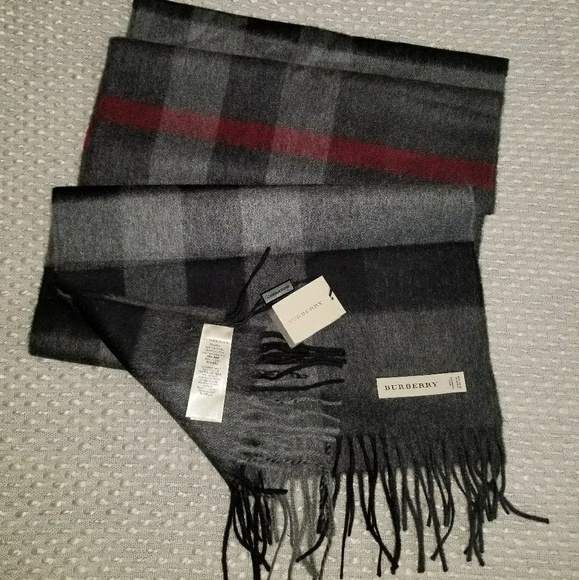 burberry scarf charcoal